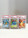Charizard Venusaur Blastoise JPN Set PSA 10