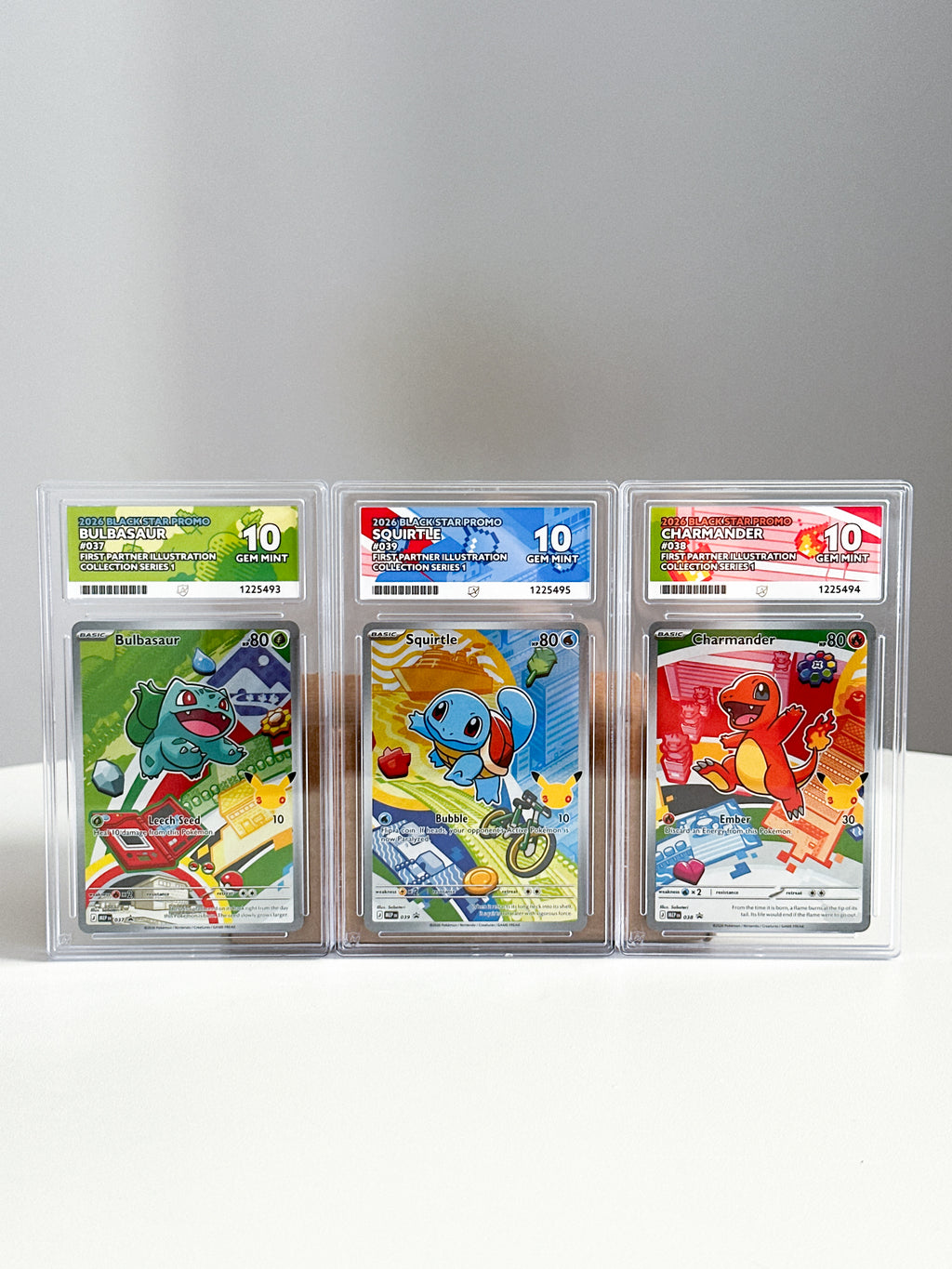 Charmander Bulbasaur Squirtle Set ACE 10