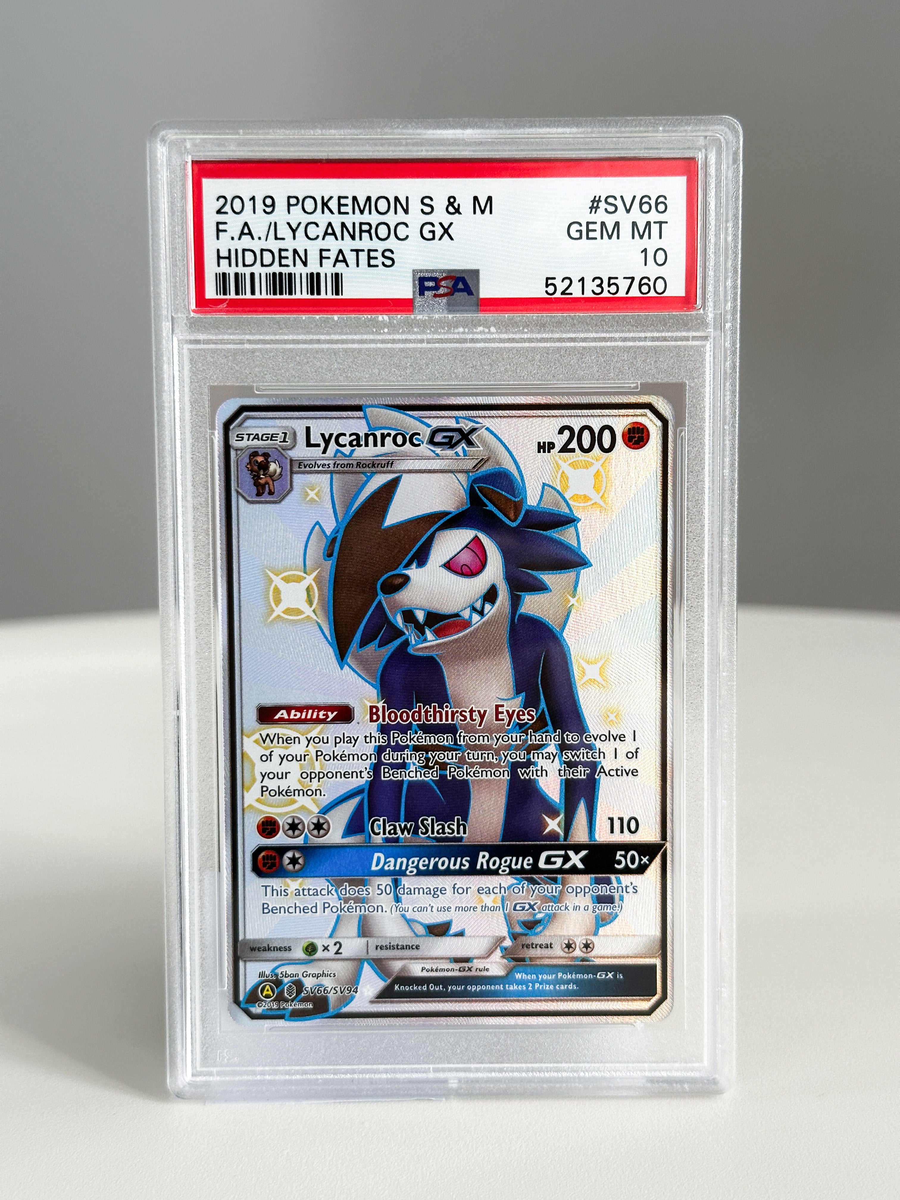 Lycanroc SV66 PSA 10
