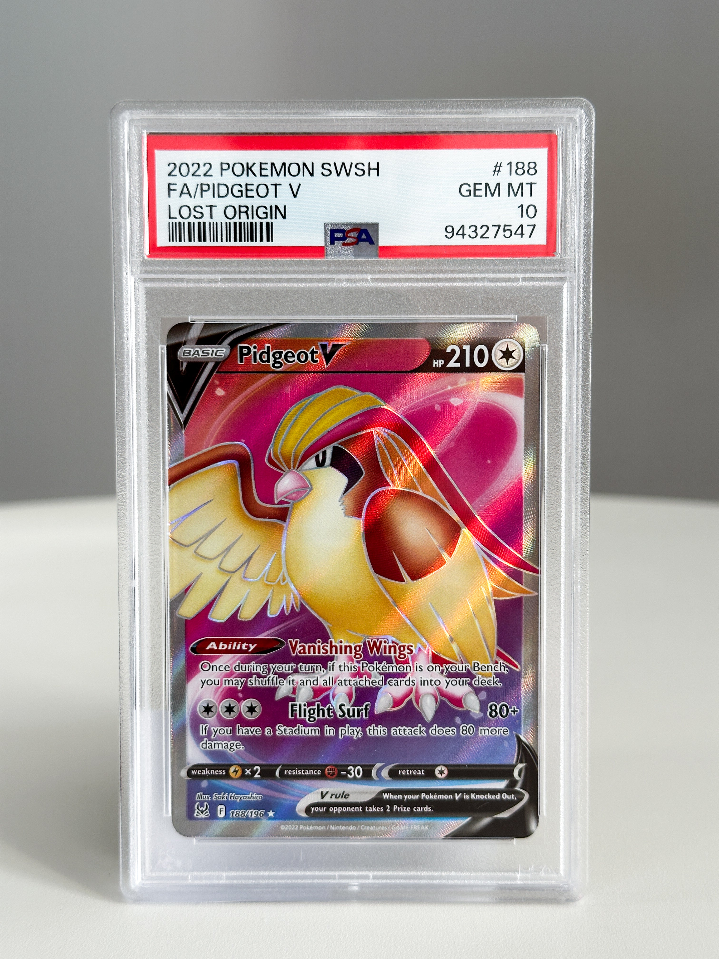Pidgeot V 188 PSA 10