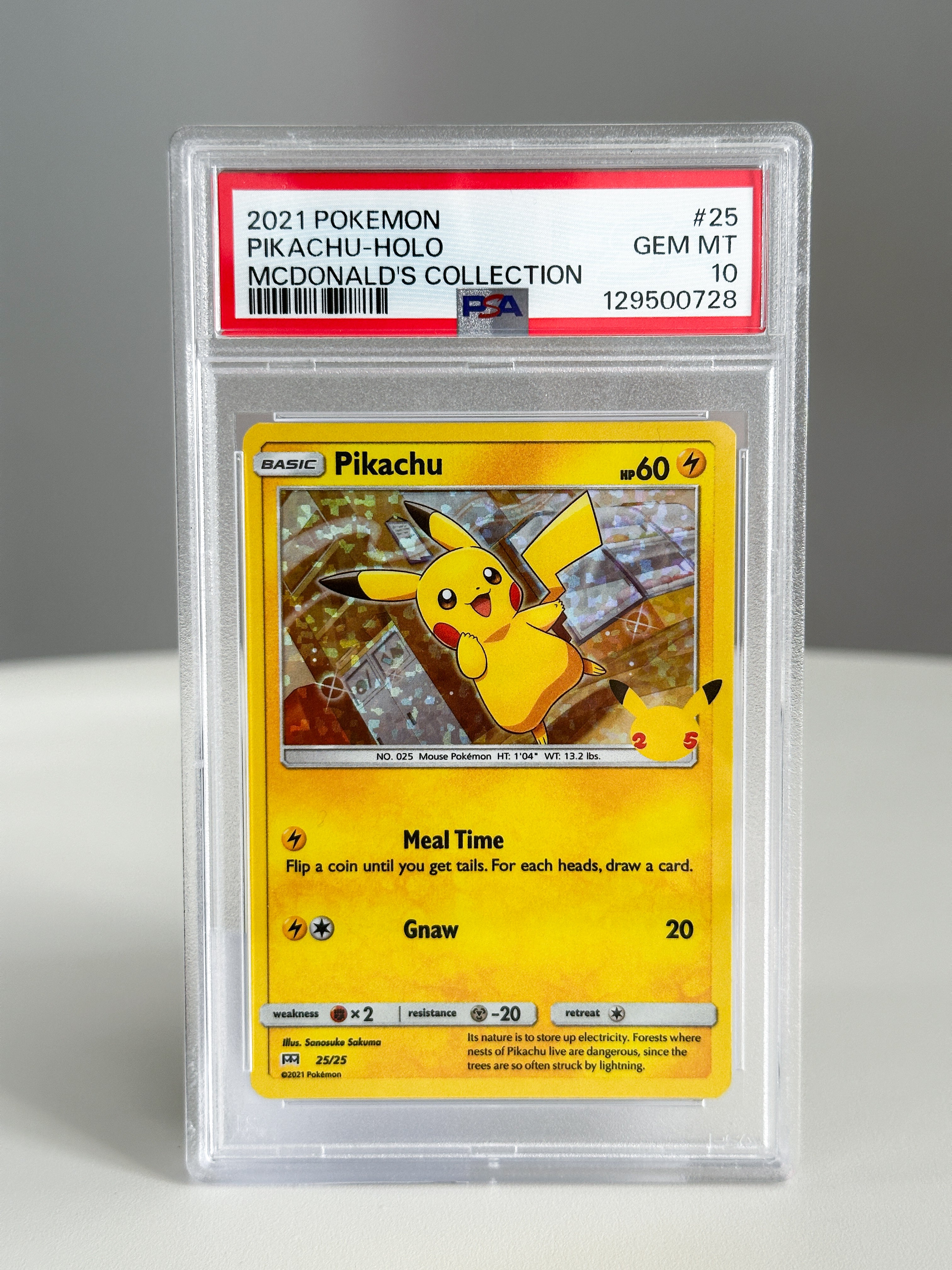 Pikachu Mc Donalds 25th Celebration  PSA 10