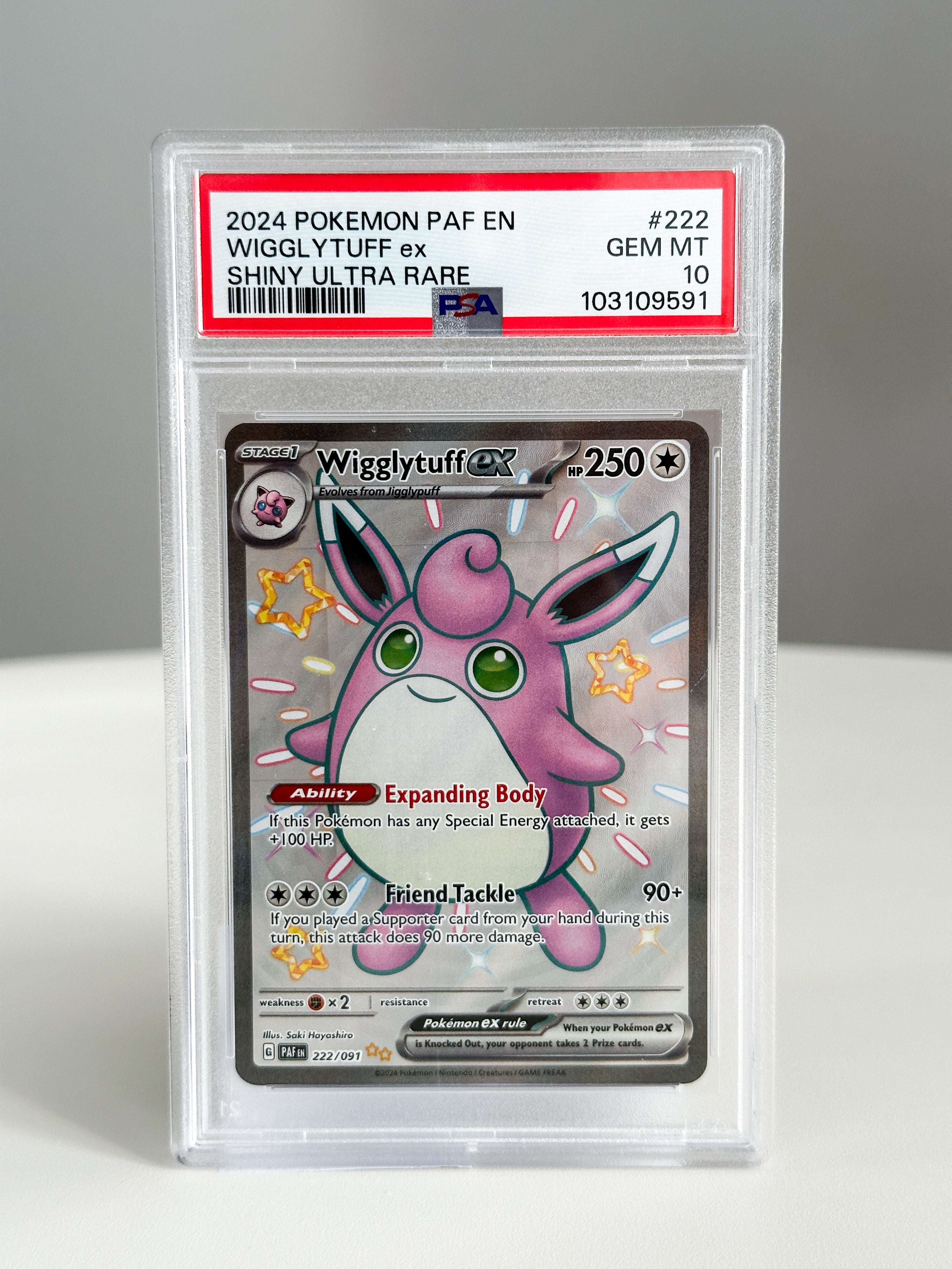 Wigglytuff ex 222 PSA 10