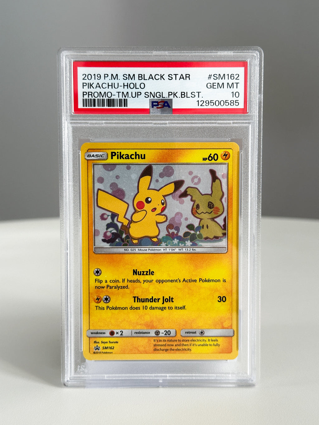 Pikachu mimikyu SM162 PSA 10