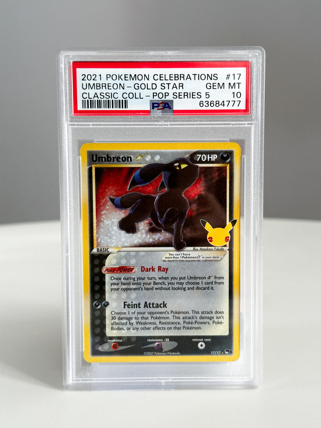 Umbreon 25th Celebration 17 PSA 10