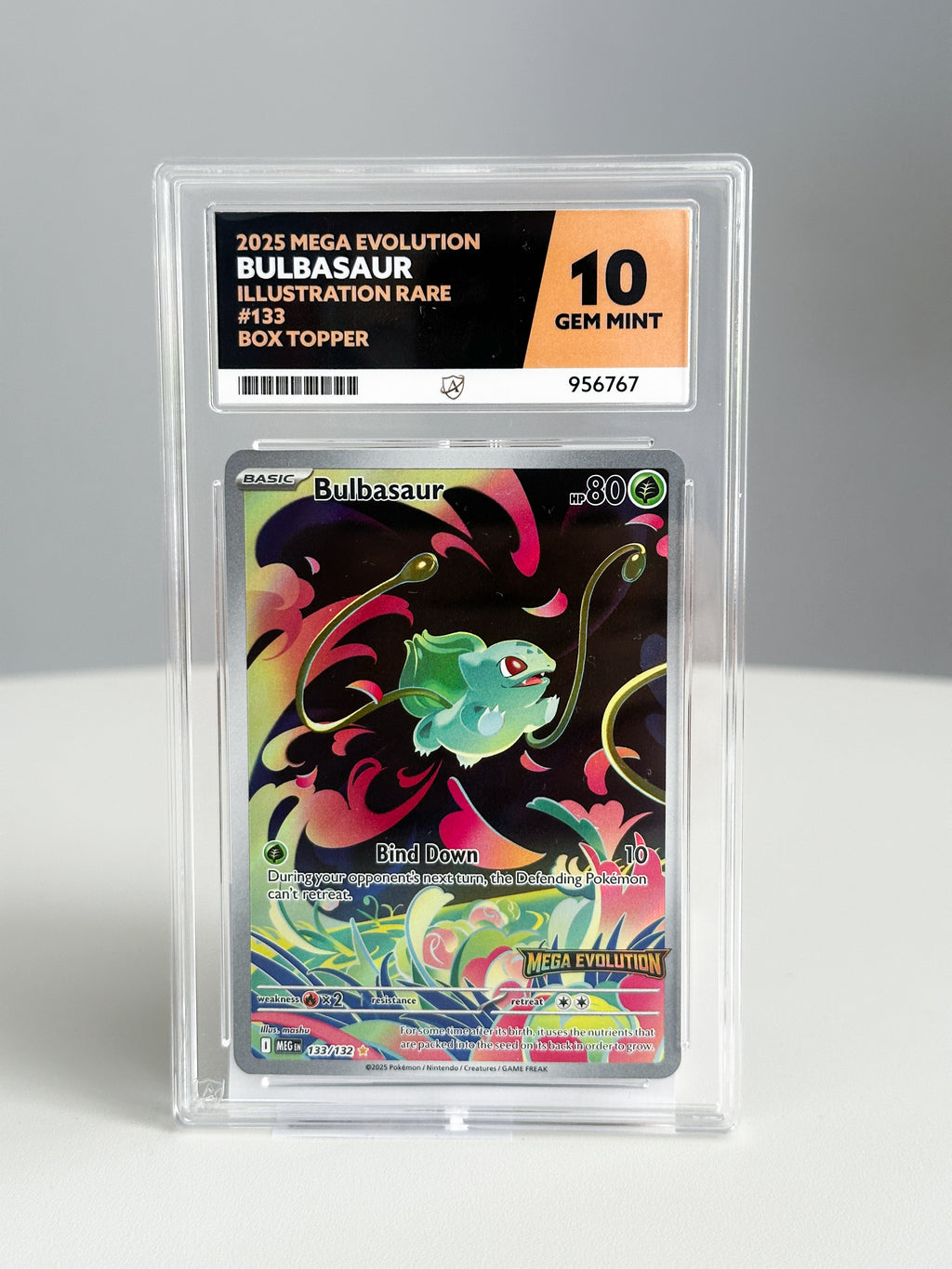 Bulbasaur Mega Evolution stamped 133 ACE 10